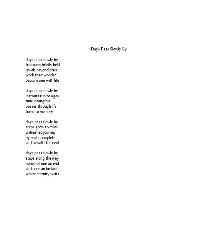 (012) Days Pass Slowly By